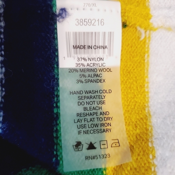 NWT Court & Rowe Stripe Crop Yellow Navy Sweater - Picture 4 of 6